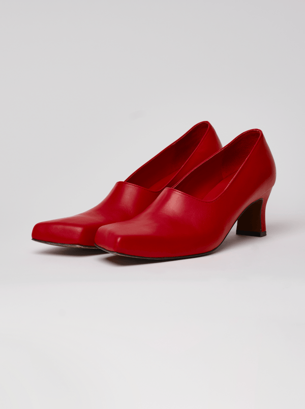 Red slashed heels-Sung Ju-APOC STORE