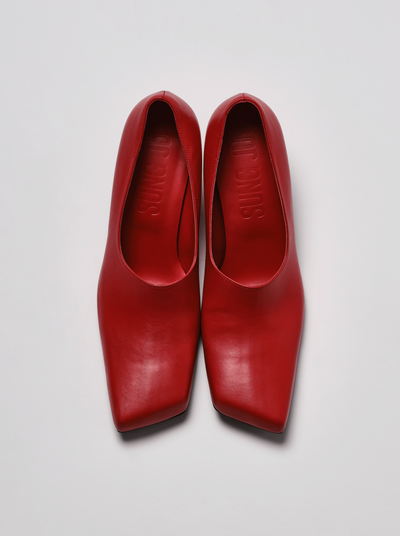 Red slashed heels-Sung Ju-APOC STORE