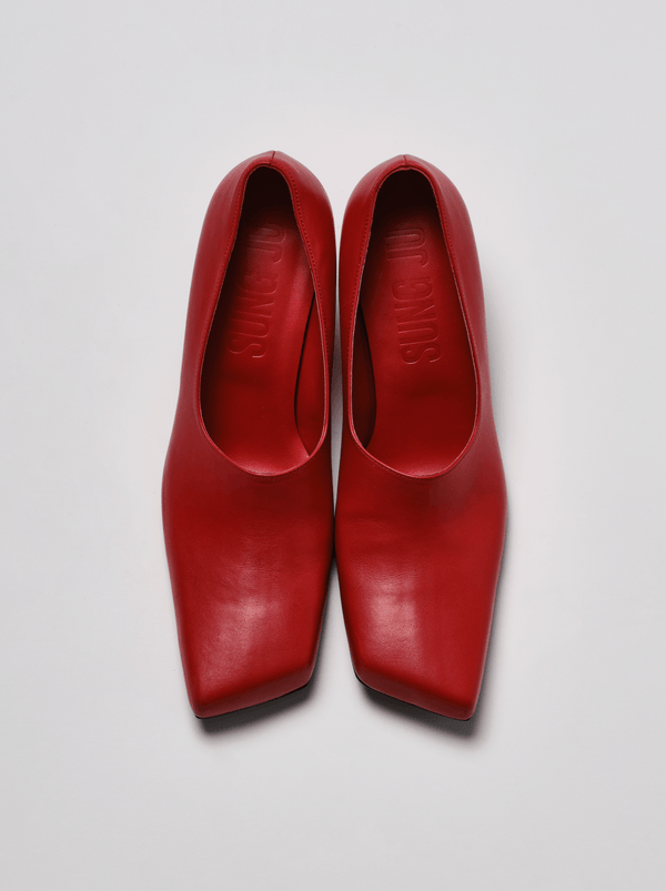 Red slashed heels-Sung Ju-APOC STORE