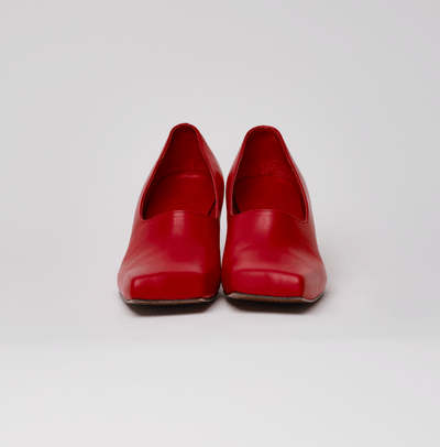 Red slashed heels-Sung Ju-APOC STORE