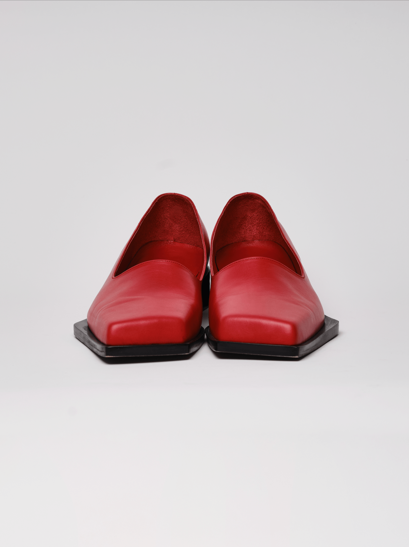 Red slashed loafers-Sung Ju-APOC STORE