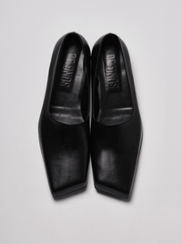 black slashed loafers-Sung Ju-APOC STORE
