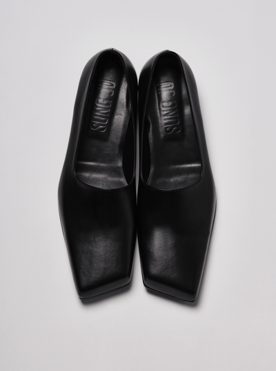 black slashed loafers-Sung Ju-APOC STORE