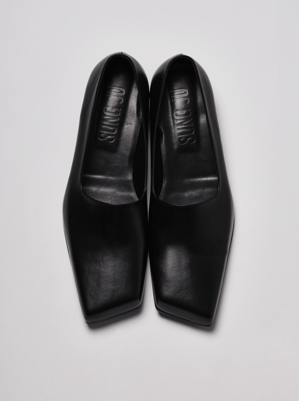 black slashed loafers-Sung Ju-APOC STORE