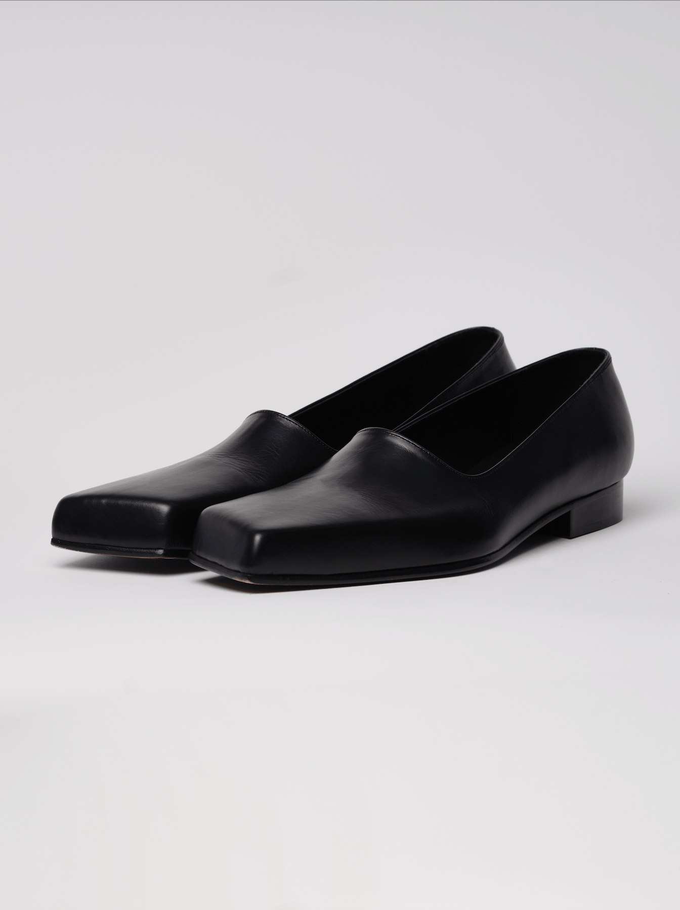 black slashed loafers-Sung Ju-APOC STORE