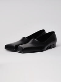 black slashed loafers-Sung Ju-APOC STORE