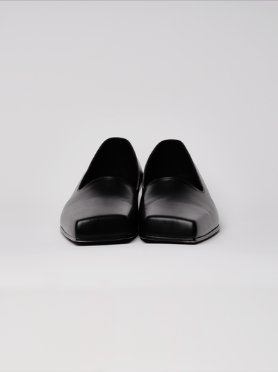 black slashed loafers-Sung Ju-APOC STORE