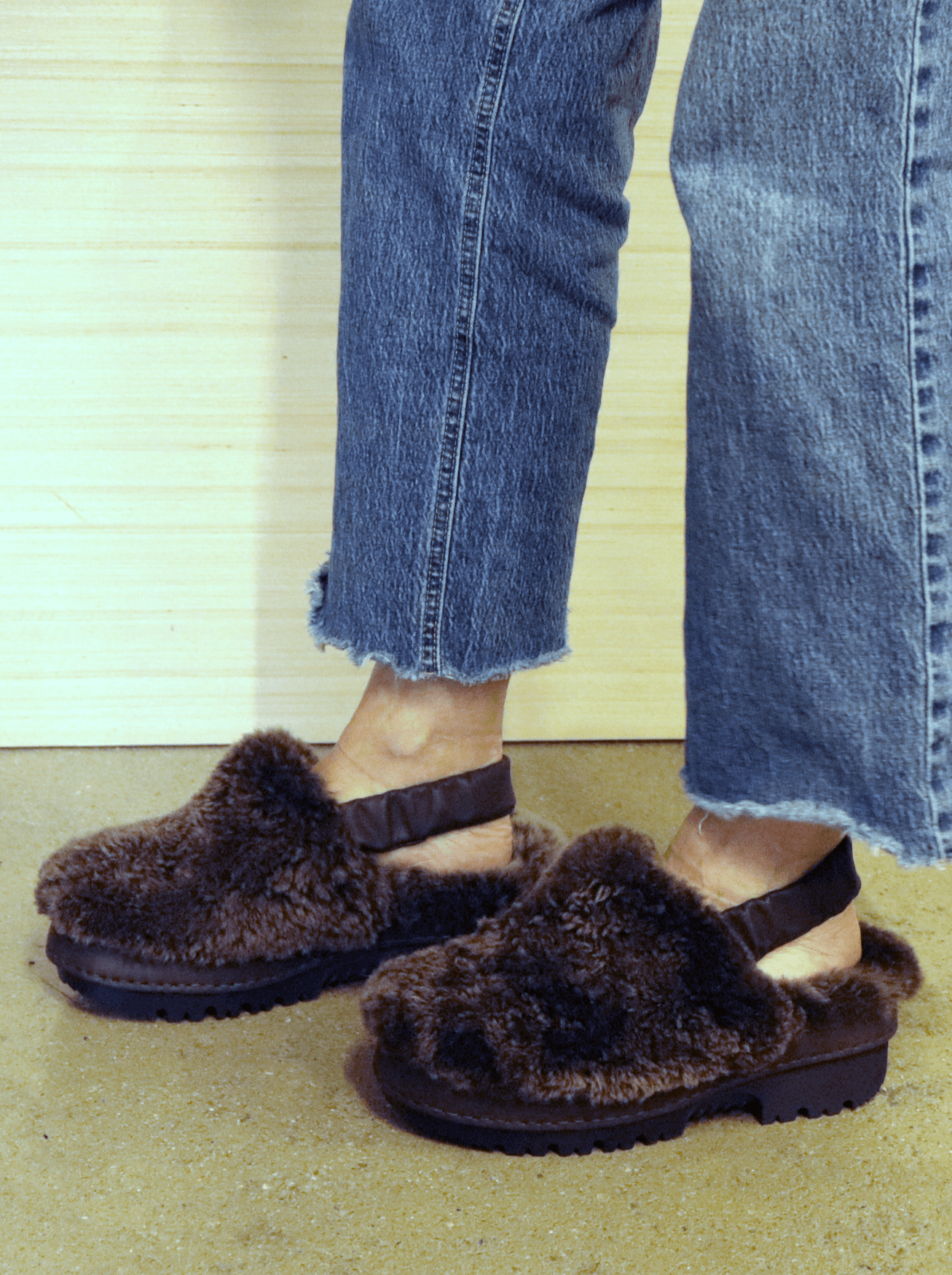 Brown Fur Mules-Hernán Guardamagna-APOC STORE