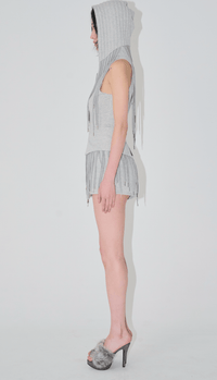 string mini shorts grey-Nibgnus-APOC STORE