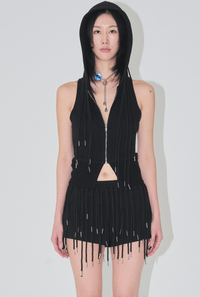 string mini shorts black-Nibgnus-APOC STORE