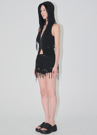 string mini shorts black-Nibgnus-APOC STORE