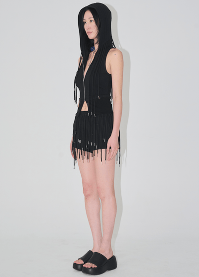 string mini shorts black-Nibgnus-APOC STORE