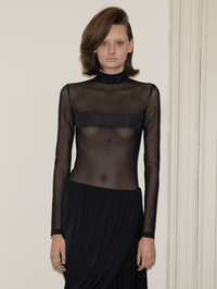 Mesh Longsleeve with Raffia detail-Nastyamasha-APOC STORE