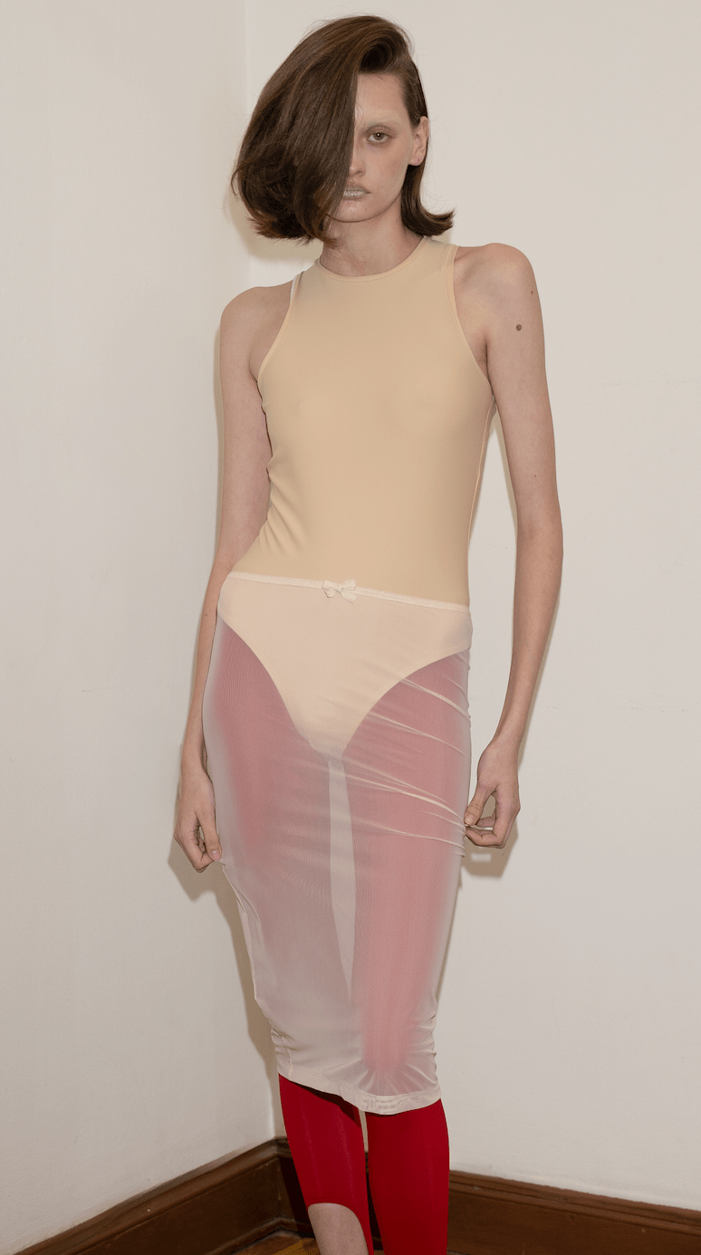 Biflex Bodysuit Peach-Nastyamasha-APOC STORE