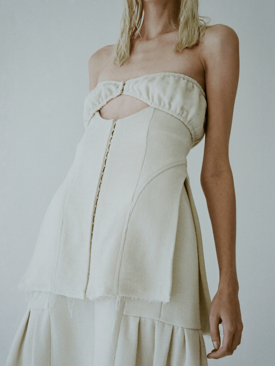 BOUCLE WOOL BODICE-Elena Velez-APOC STORE