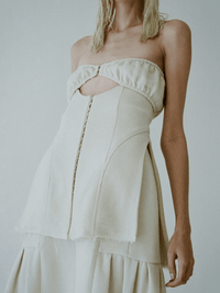 BOUCLE WOOL BODICE-Elena Velez-APOC STORE