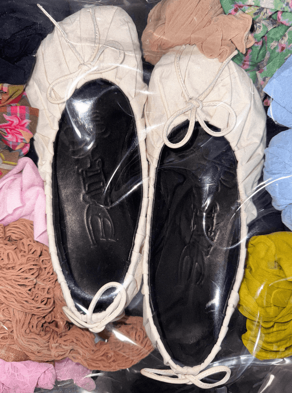 BAGGY BALLET FLAT - WHITE-BHIVE-APOC STORE