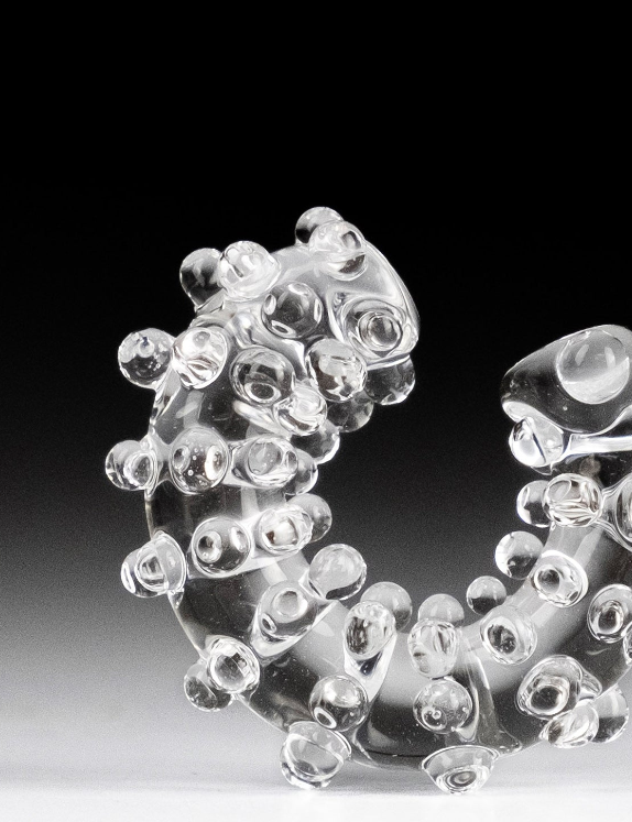 Dotted Ear Cuff Transparent-Clara Schweers-APOC STORE