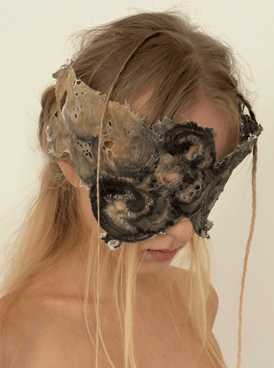 Hand-dyed Lace Latex Mask