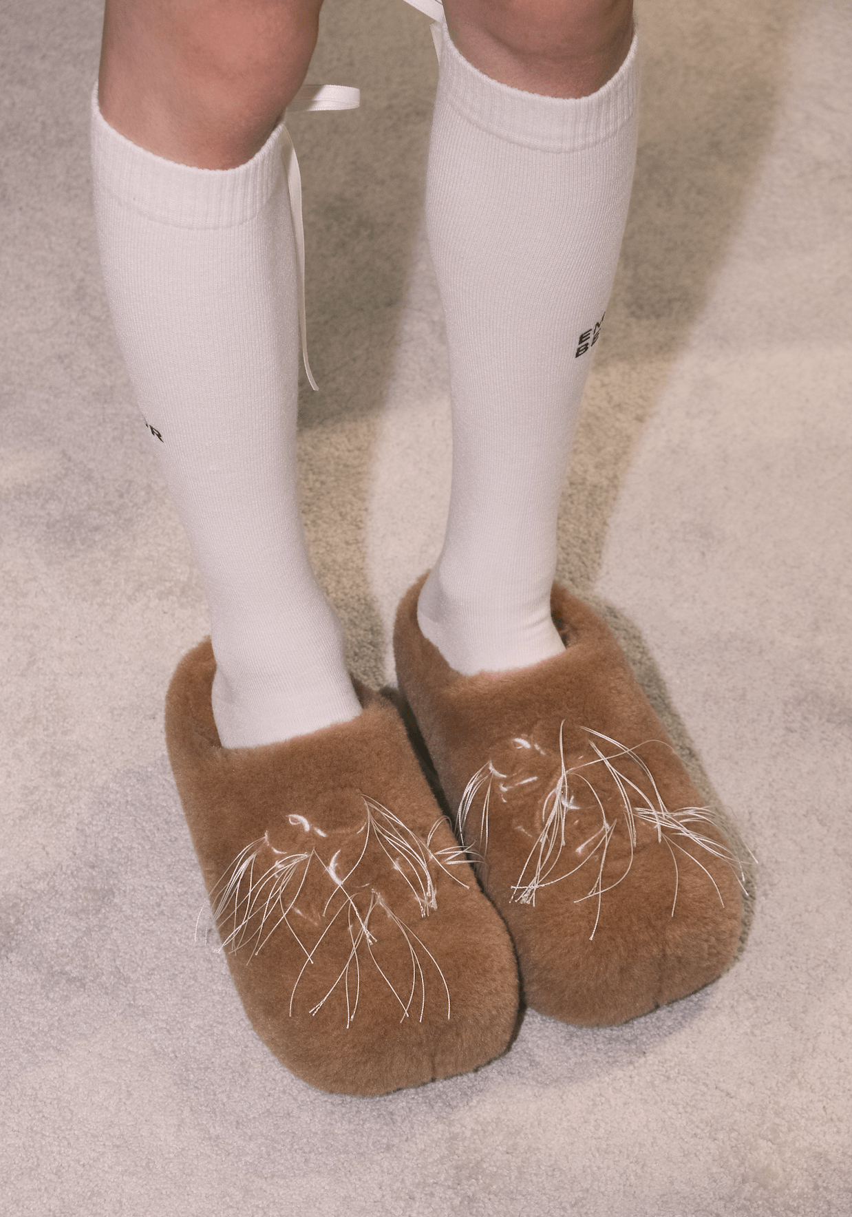 GO VACAY - Hedgehog Fluffy Slippers Brown-EMPTY BEHAVIOR-APOC STORE