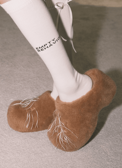 GO VACAY - Hedgehog Fluffy Slippers Brown-EMPTY BEHAVIOR-APOC STORE