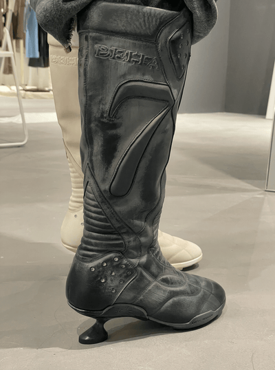 Boxing High Heel Boots Black-EMPTY BEHAVIOR-APOC STORE