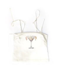 Shrimp Cocktail on White Spaghetti Tank-Leeann Huang-APOC STORE