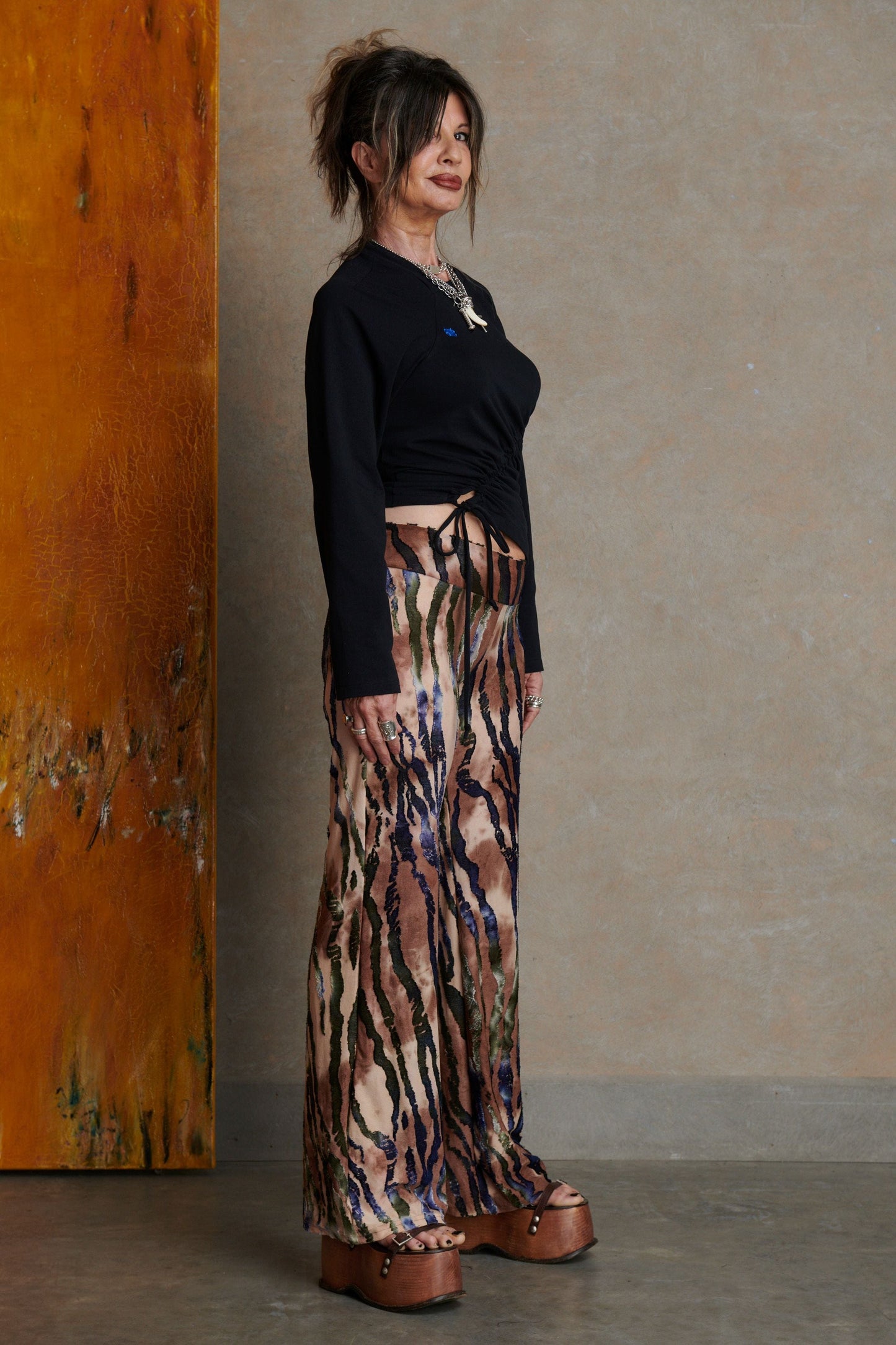 Ruched Long Sleeve - Black-Karlaidlaw-APOC STORE