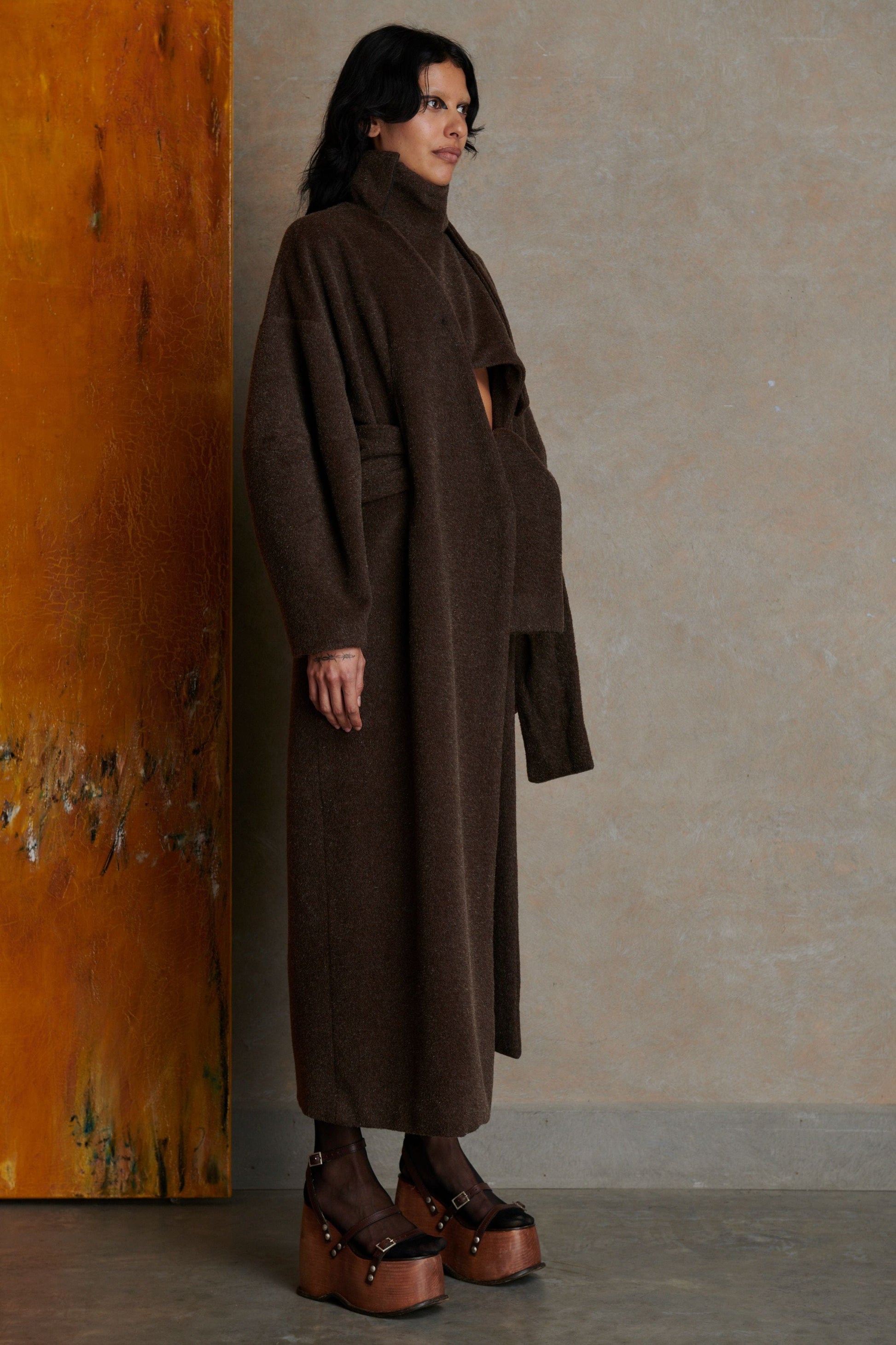 Manola Coat - Brown-Karlaidlaw-APOC STORE