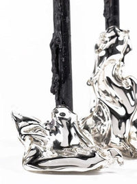 Silver Melted Candelabros-Agustina Ros-APOC STORE