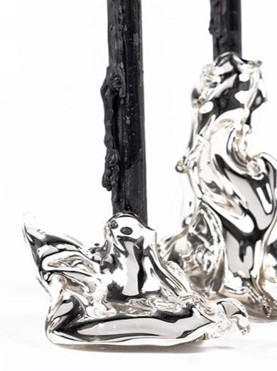 Silver Melted Candelabros-Agustina Ros-APOC STORE