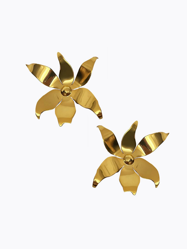 SMALL ESTELLE EARRINGS GOLD-EYLAND-APOC STORE