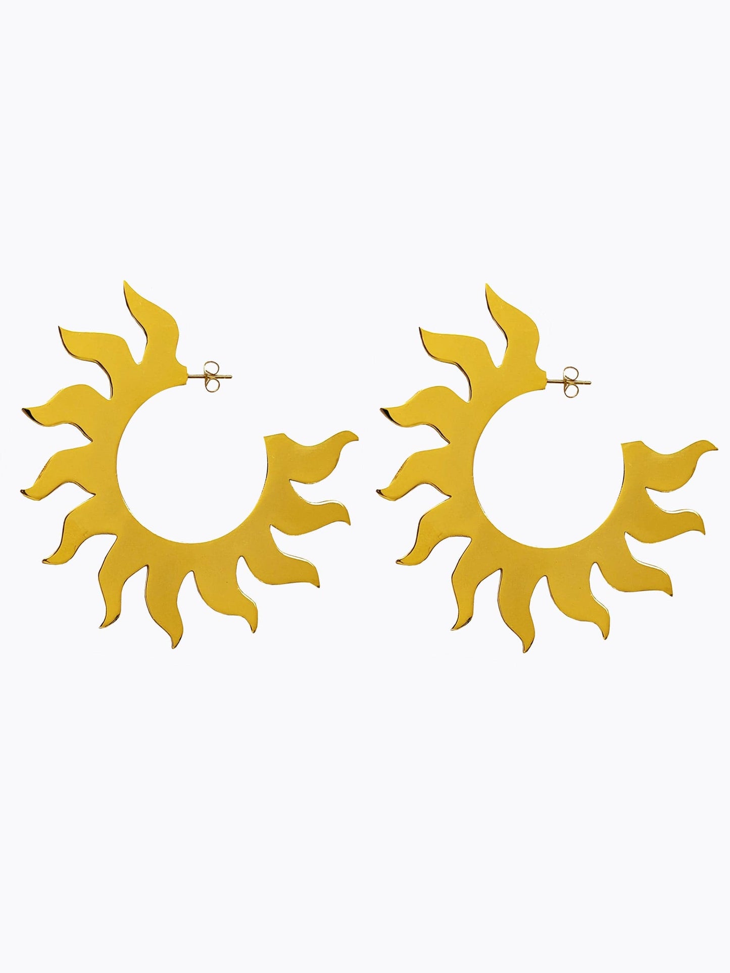 Soleil Hoop Earrings Gold-EYLAND-APOC STORE