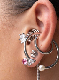 Silver Solitaire Ear Plug-D’heygere-APOC STORE