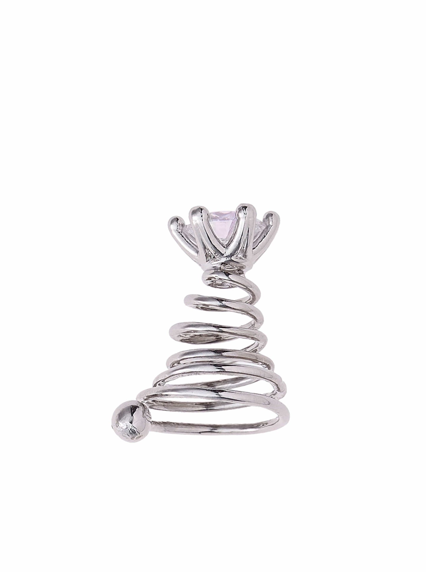 Silver Solitaire Ear Plug-D’heygere-APOC STORE