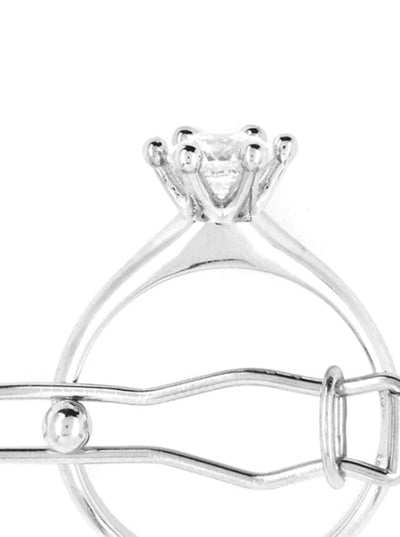 Silver White Solitaire Ring Hair Clip-D’heygere-APOC STORE