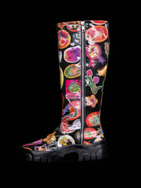 Lenticular Fruit Sticker Knee Boot-Leeann Huang-APOC STORE