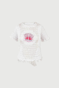 Unwoven Deconstructed T-shirt White-Constanca Entrudo-APOC STORE