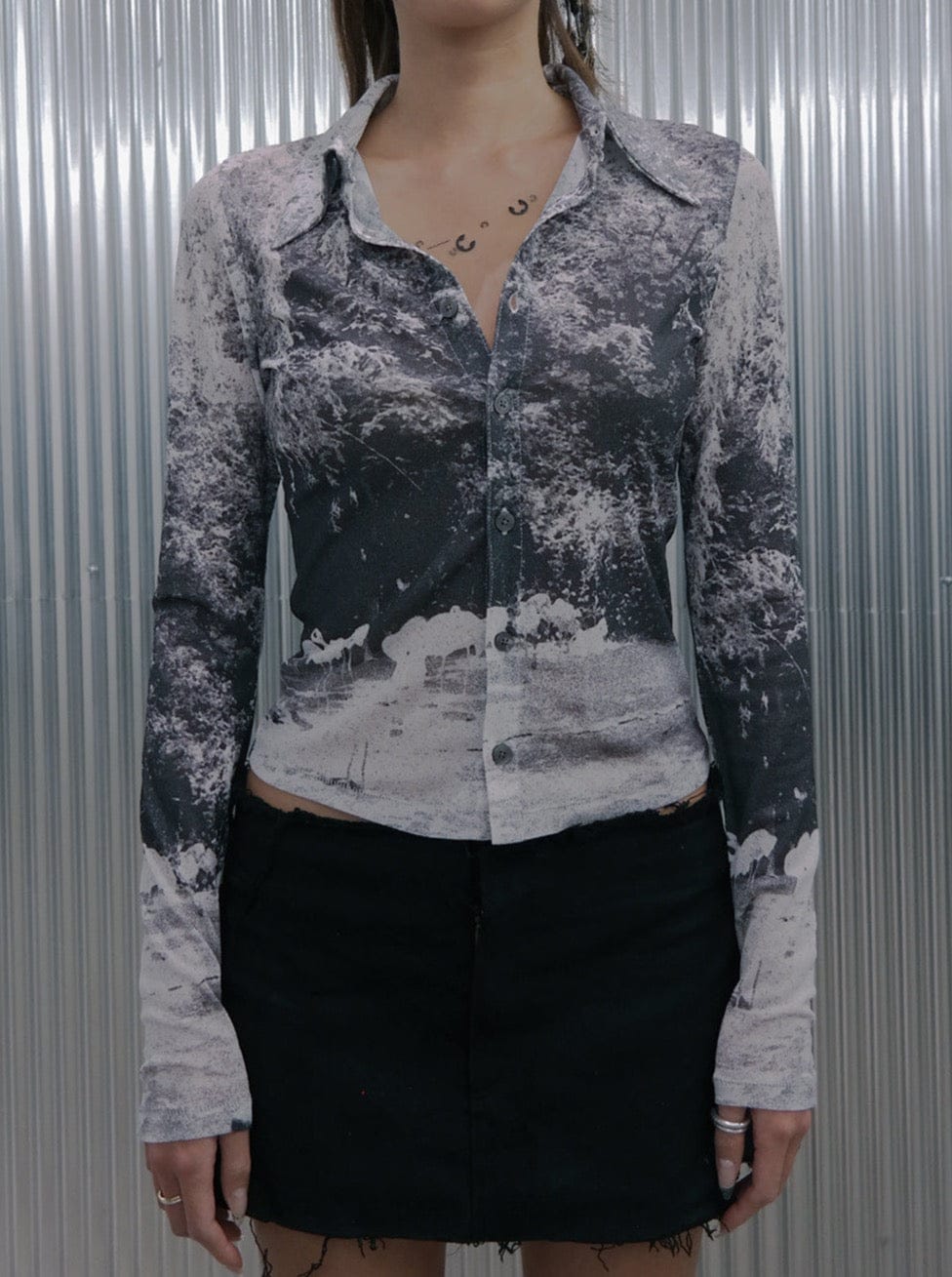Shangri-La printed jersey shirts-Lalameemee-APOC STORE