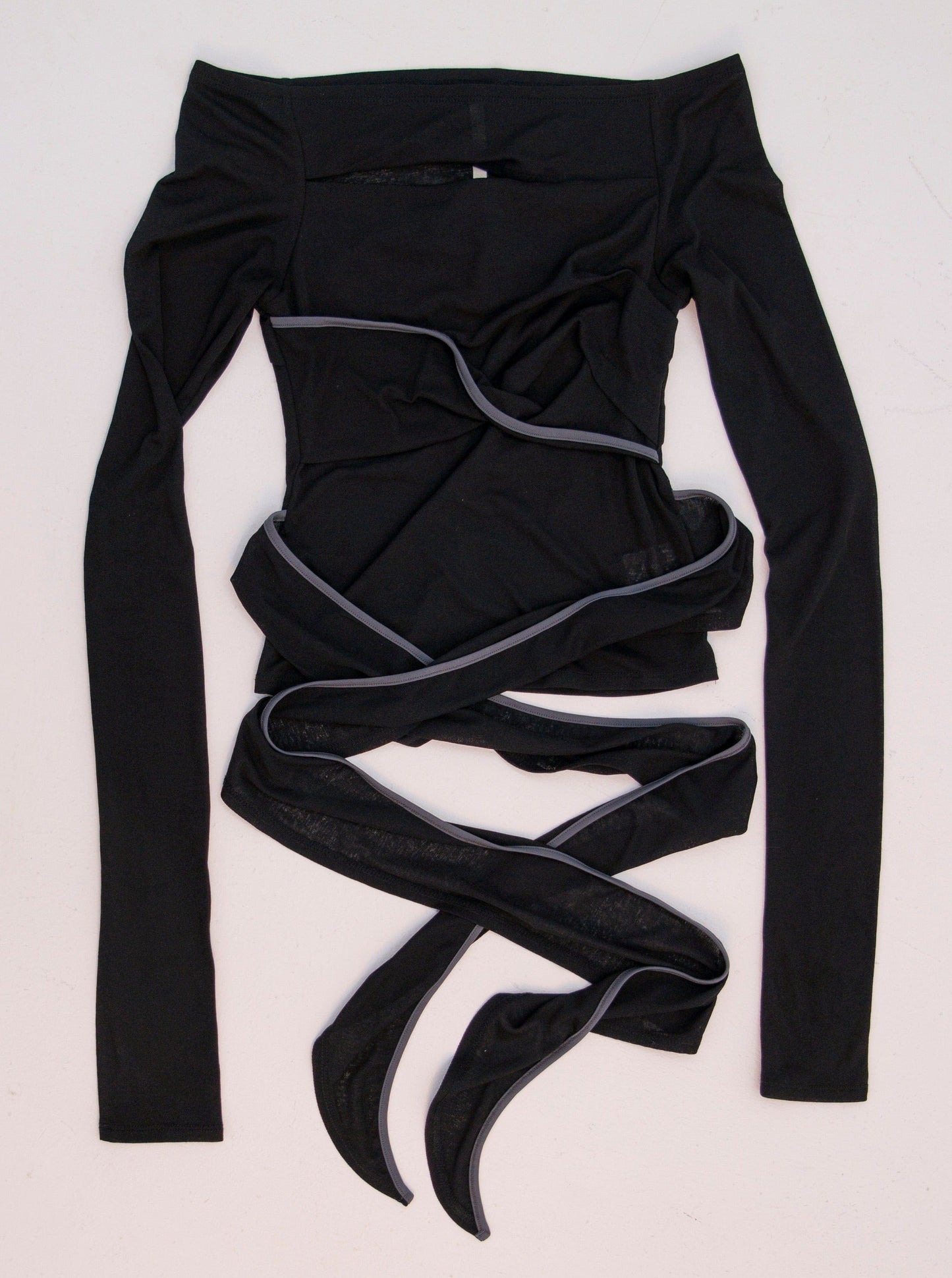 TWIST OFF-SHOULDER TOP BLACK-Lalameemee-APOC STORE