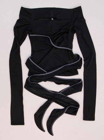 TWIST OFF-SHOULDER TOP BLACK-Lalameemee-APOC STORE