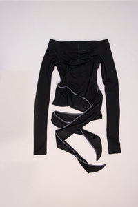 TWIST OFF-SHOULDER TOP BLACK-Lalameemee-APOC STORE