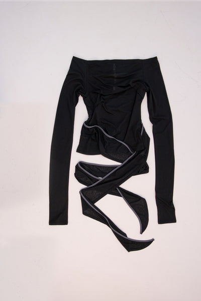 TWIST OFF-SHOULDER TOP BLACK-Lalameemee-APOC STORE