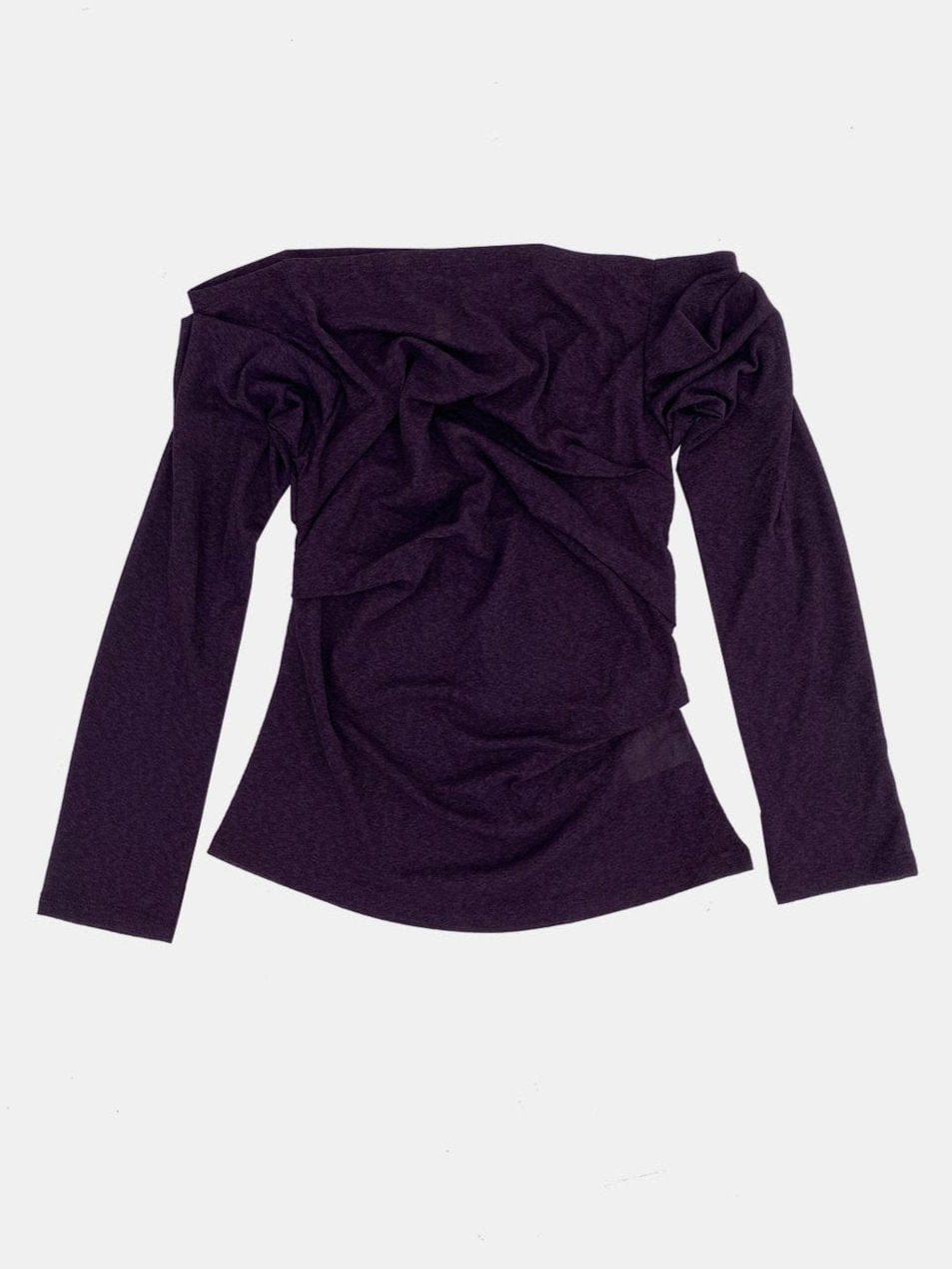 draping off-shoulder top purple-Lalameemee-APOC STORE