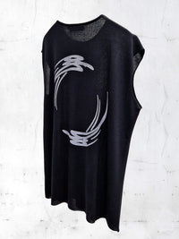 SLEEVELESS PRINTED SHIRT-UNDER THE SIGN-APOC STORE