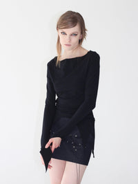 Longsleeve Gothic in Black color-V4K-APOC STORE