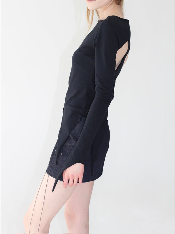 Longsleeve Gothic in Black color-V4K-APOC STORE