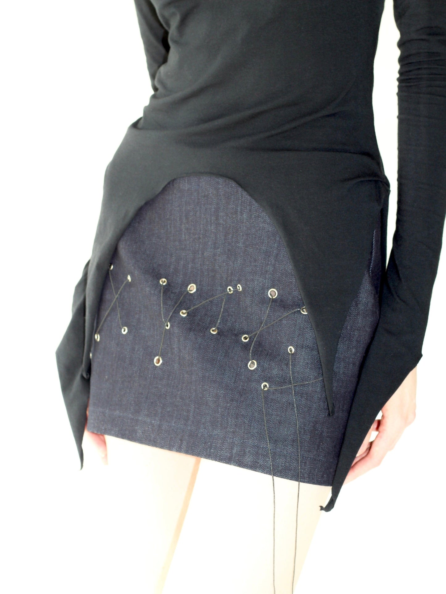 Skirt Monstroma Denim-V4K-APOC STORE