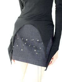 Skirt Monstroma Denim-V4K-APOC STORE