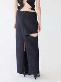 long denim skirt Temptation-V4K-APOC STORE